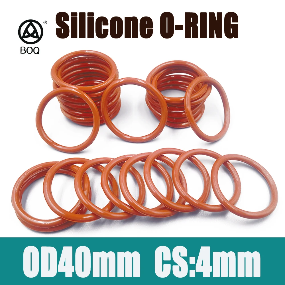 

CS4mm Silicone O RING For DeLonghi Coffee OD40 mm OD43 mm 50PCS O-Ring VMQ Gasket seal Thickness 4mm ORing Red Rubber 40 43 X4mm