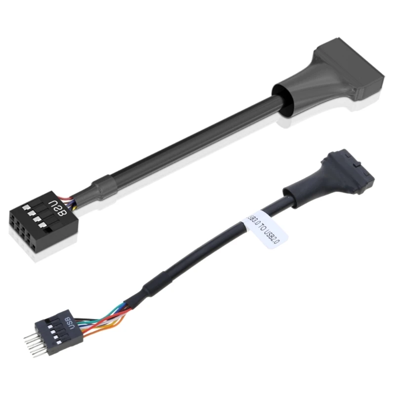 C90C USB Header to USB 2.0 Converters Cable 19/20Pin to 9 Pin Male Female for Motherboards Extension