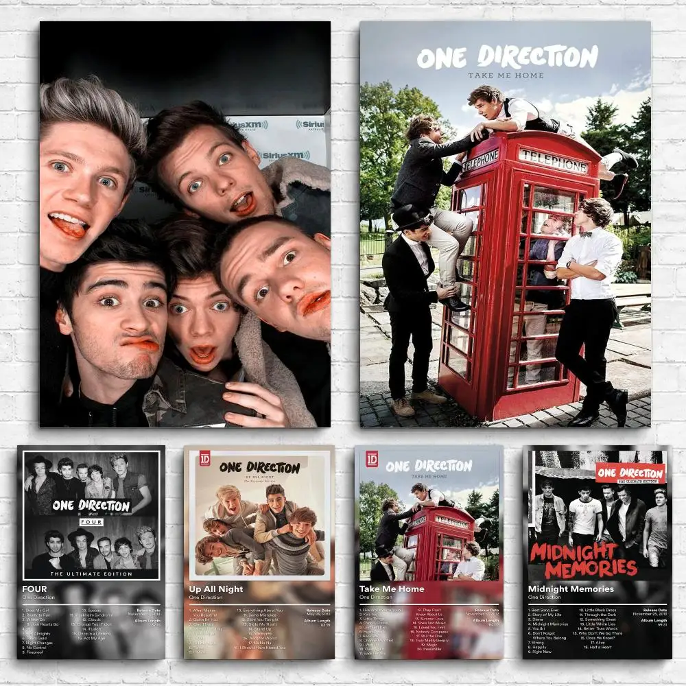 Music Groups O-One D-Direction Framed Wall Painting Canvas Poster Ready to Hang Wall Art for Bedroom Living Room Home Decor Gift