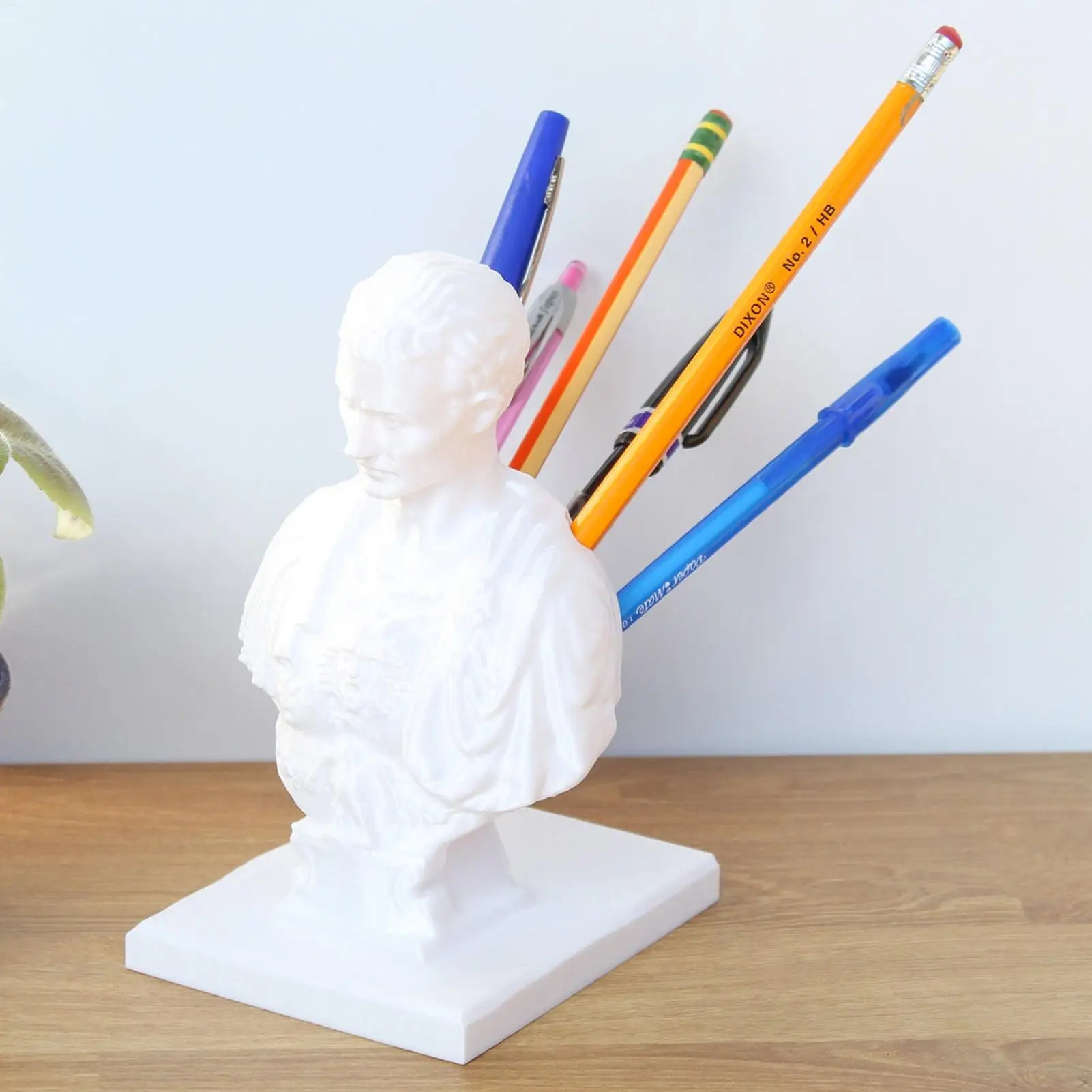 3D printed Julius Caesar statue Office Desk Pen Holder Office Desk Organizer Office Decor pen Rack Gift Stationery teacher gift