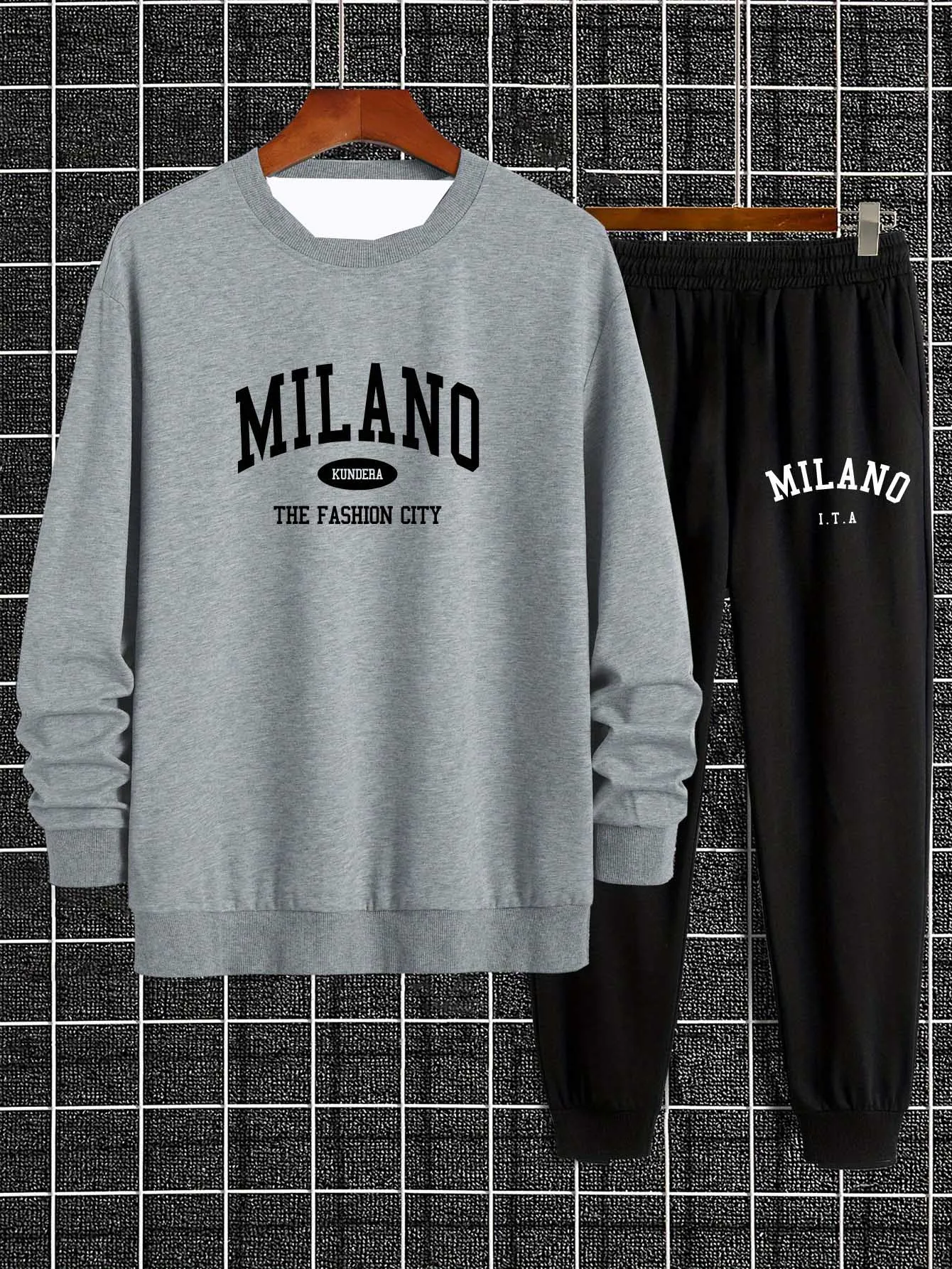 

2025 Autumn/Winter Y2K Men's Sports Set MILANO 3D Printed Hip Hop Fashion Suitable for Men's Street Daily Versatile 2-piece Set