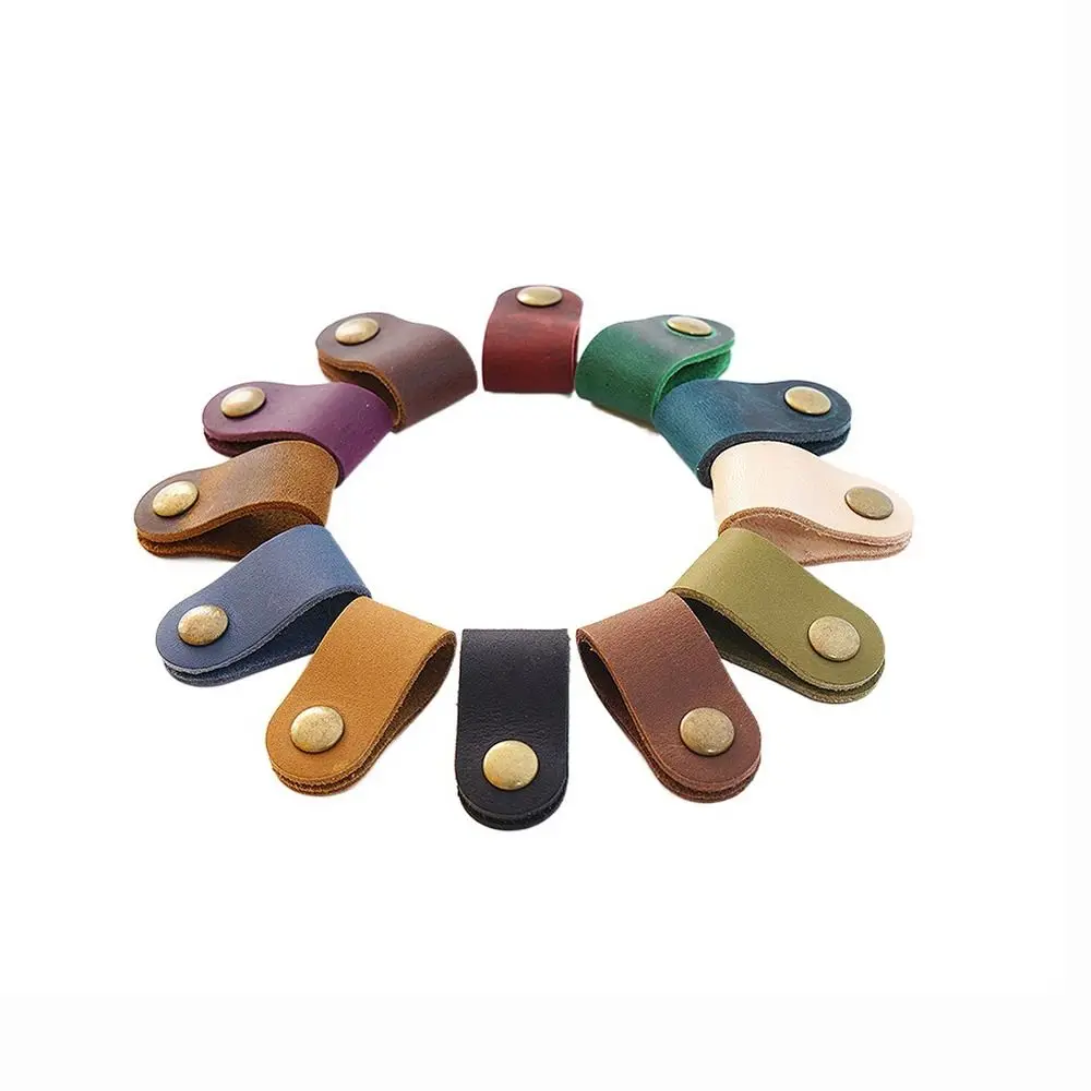 Cartoon Leather Cable Winder Mini Cord Organizer Cable Management Earphone Cord Winder Data Line