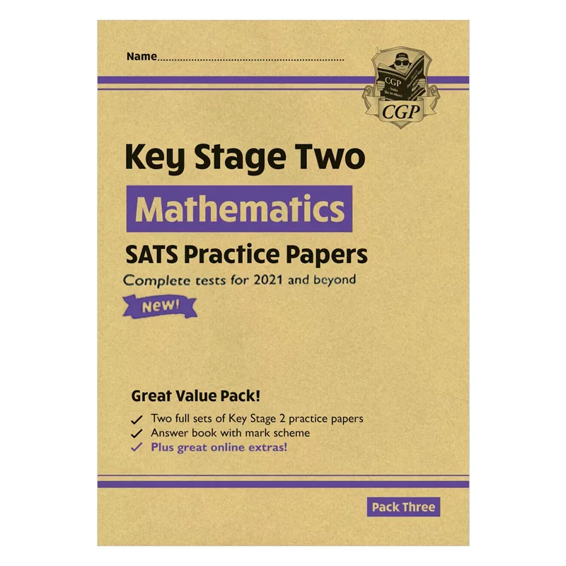 New KS2 Maths SATS Practice Papers Pack 3 With Free Online Extras CGP Books Coordination Group Publications 9781789081206 Book