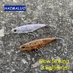 Haimaluo Golden Ball Mini Micro Fishing Lures 55mm 3.5g Slow Sinking Pencil Rock Fishing Darting Hard Baits Japan Wobblers Tackl