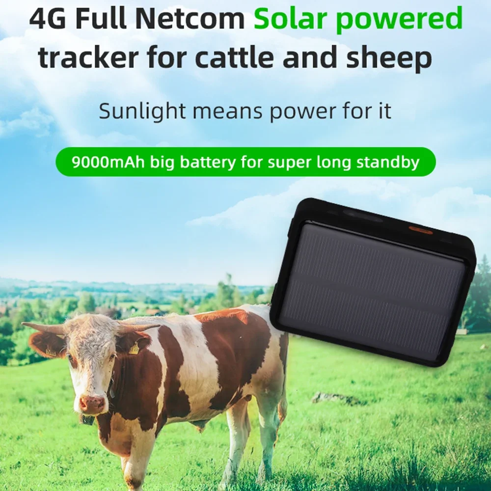 Solar GPS Tracker for Pet, 4G, Global Universal, Cattle, Sheep, Horse, Pet, Anti-lost Device, Solar GPS, Smart Tracking, Animal