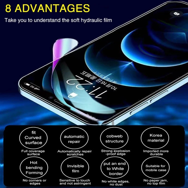 4Pcs Full Cover Screen Protector For Google Pixel 7 Pro Hydrogel Film Google Pixel 6 Pro 7A 6A 5A 5 4 3 XL 4A Screen Protector