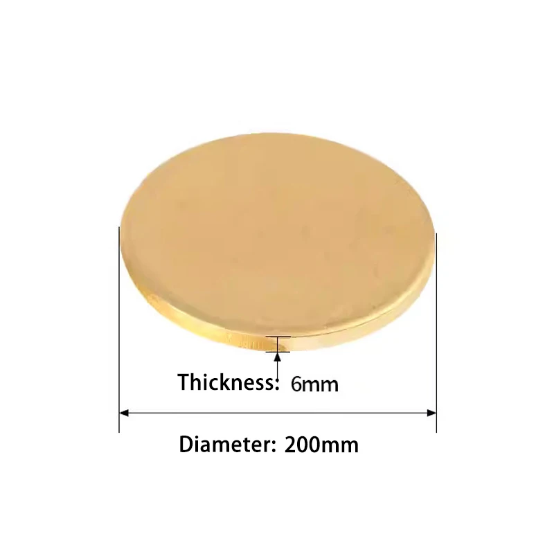 Thickness: 1mm 1.2mm Diameter:10/15/20/25/30/35/40/45/50/55/60~300mm Brass Disc Plate H62 Brass Round Plate Gasket Parts 1~4pcs
