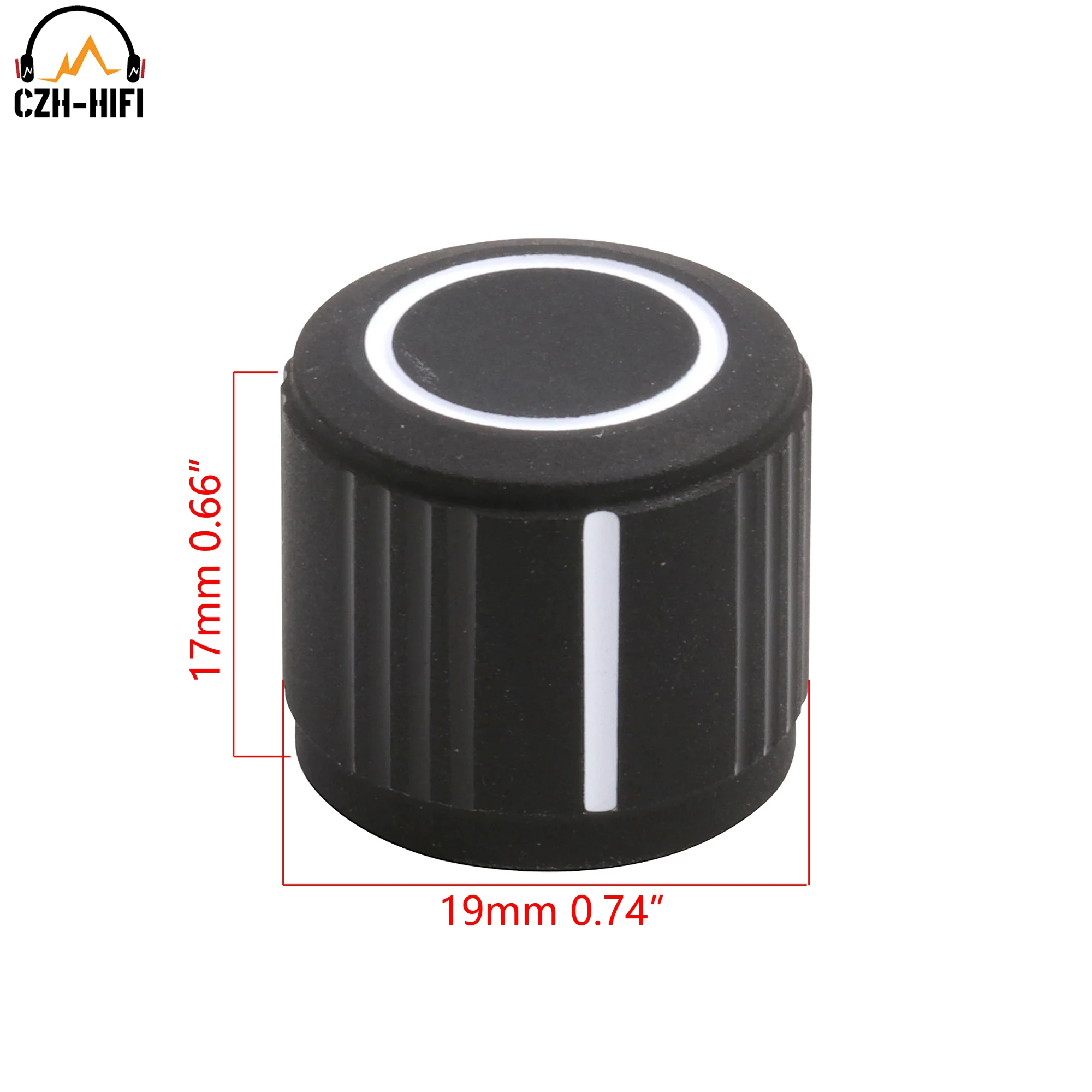 Botón de perilla de potenciómetro de aluminio sólido mecanizado CNC Mini, tapa de botón para Pedal de efecto de amplificador de guitarra, DAC, CD, Subwoofer, Radio Volum, 19mm, 1 unidad