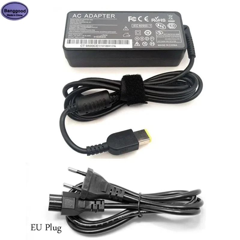 

20V 3.25A 65W USB Pin Type Laptop Charger w/ AC Power Cable for Lenovo E431 E550 E560 S431 T440s T440 X240 X270 X260 G410 G500