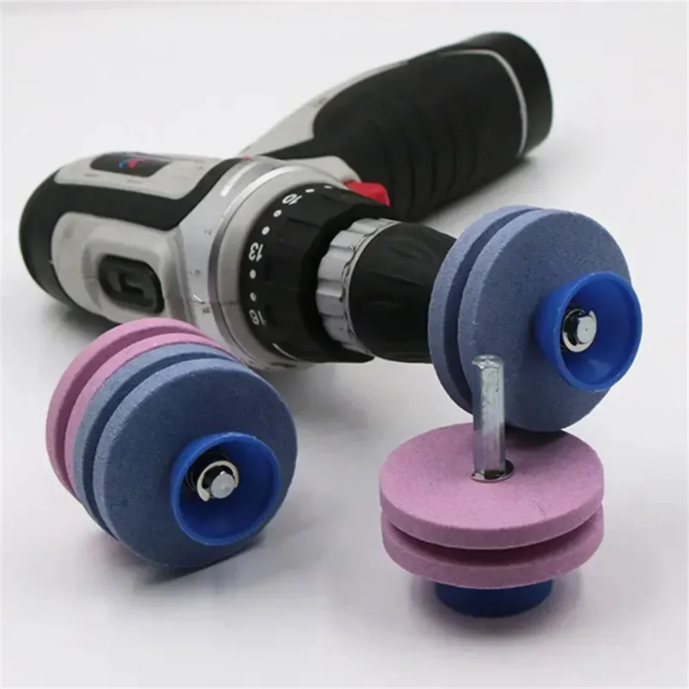 Picture 4: 56MM Lawn Mower Sharpener Four-layer Whetstone Lawnmower Blade Sharpener Double Grinding Drill Universal Grinding Drill Cuts