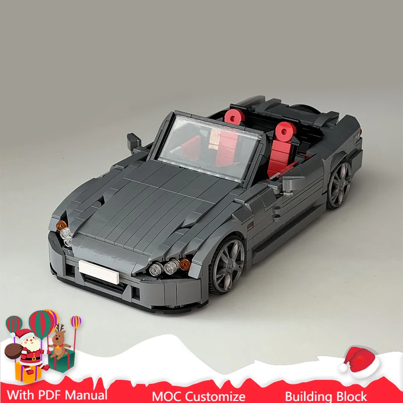 Hot 1254 PCS Moc Grigio Racing Supercar Set di modelli Building Blocks Modello personalizzato Assemblaggio Mattoni Adulti Bambini Regali di Natale