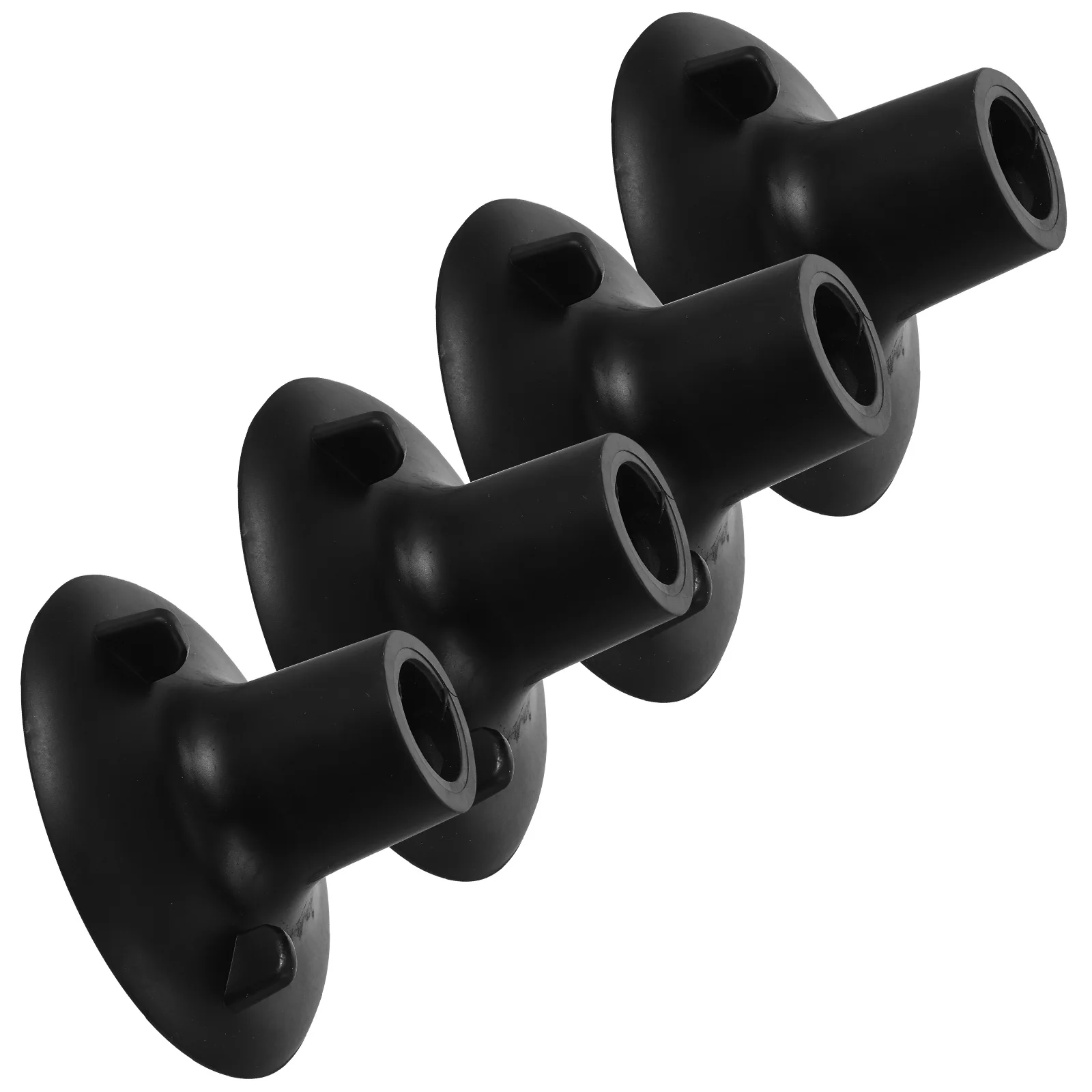 4pcs Black Large Rubber Feet Pads for Commode Chairs Anti slip Suitable Home Public Places Shower Foot Stool Toilet Leg