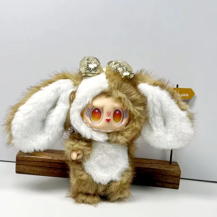 Adatto per vestiti per bambole Labubu da 17 cm, vestiti per bambole Labubu di prima seconda e terza generazione, accessori per abbigliamento in peluche di volpe