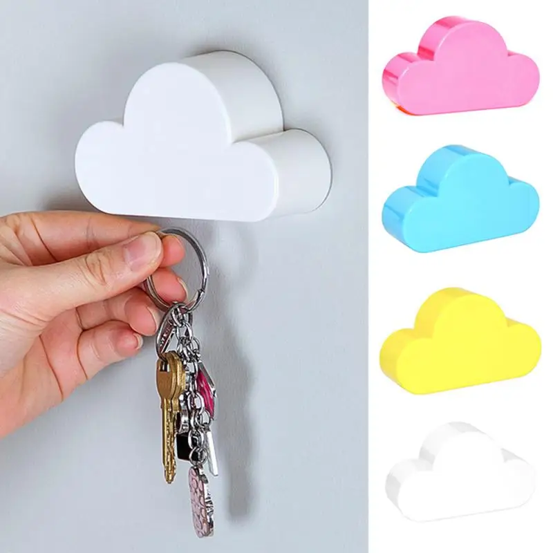 

Magnetic Hooks Home Storage Holder Hooks Creative Cloud Shape Magnets Keys Securely Magnetic Hooks Wall-Mounted Key Holder