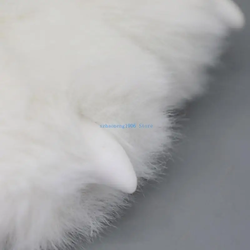 

85lf 8pcs искусственные животные гвоздь энтузиаст -энтузиаст дар смолы с меховыми когтиками животных