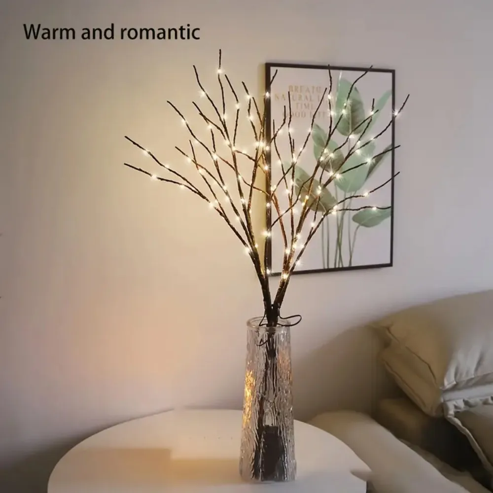 LED Birch Tree Branch Lights Artificial Twig Lamp for Bedroom Living Room Tabletop Christmas Wedding Birthday Party Event Decor