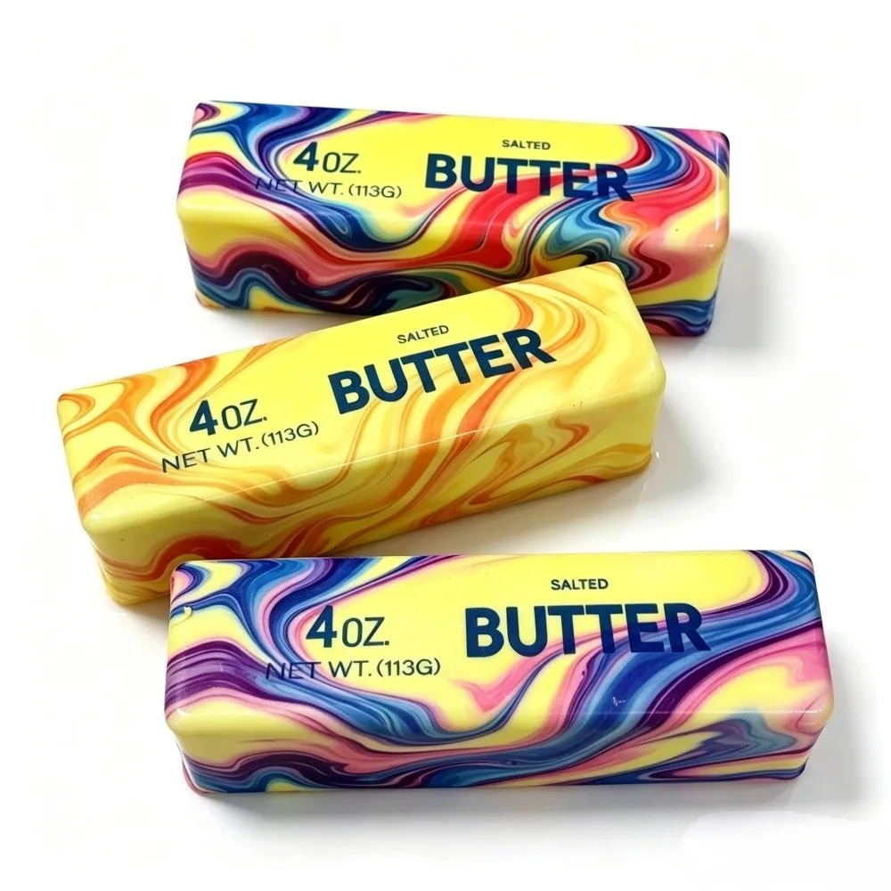 Soft Squishy Butter Stick Toy Slow Rebound Stress Relief Squeeze Butter Toy Decompression Simulated Butter Pinch Toy