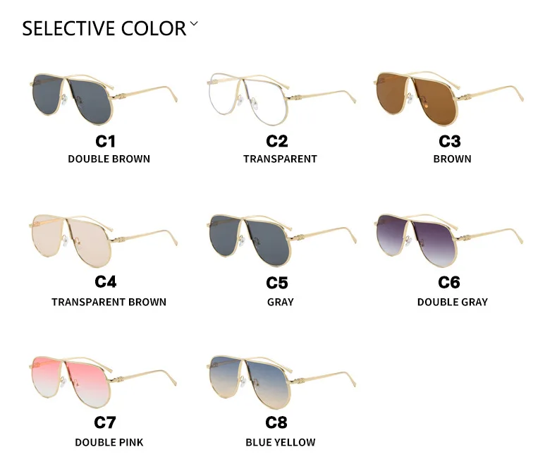 Neue Modemarke Übergroße Quadratische Sonnenbrille für Damen Vintage Legierung Farbverlauf Elegante Sonnenbrille Damen Sexy Fahrbrille – Detail 6