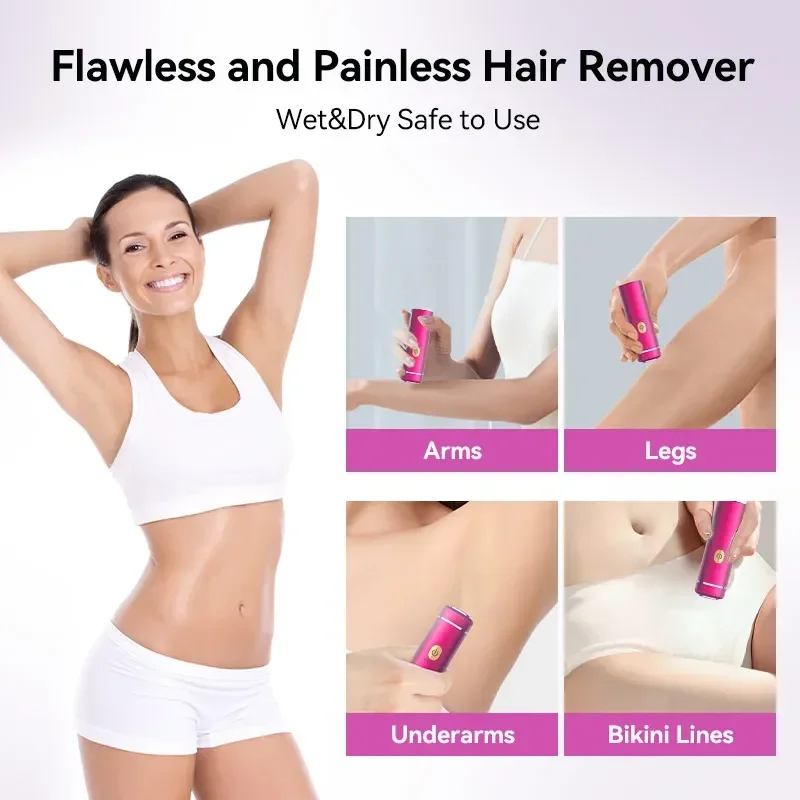 USB Rechargeable Mini Cylindrical Electric Shaver Waterproof Private Foot Armpit Hair Remover Full