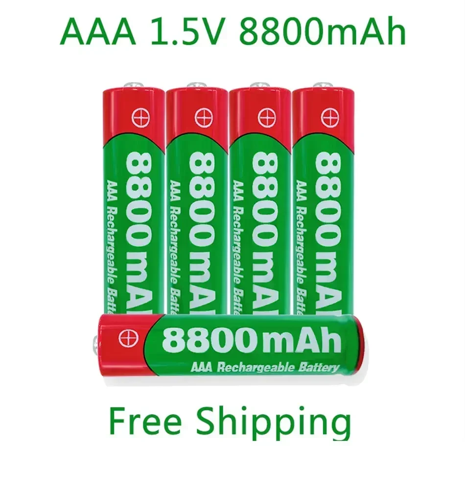 Szybkie ładowanie 1,5 V akumulator AAA 8800 mAh AAA1.5V akumulator alkaliczny akumulator odpowiedni do zabawek LED MP3