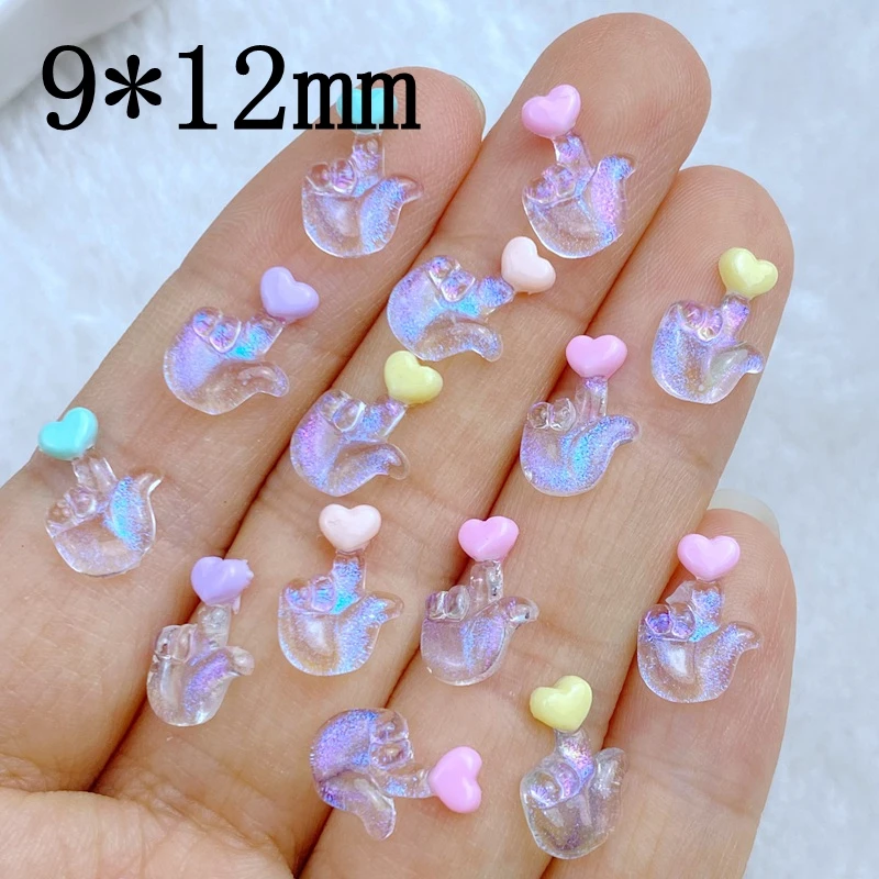 50Pcs New Cute Resin Mini 9*12mm Finger Love Series Flat Back Manicure Parts Embellishments For Hair Bows Accessories