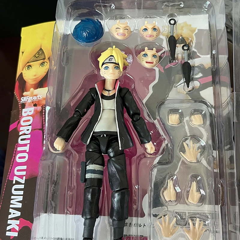 나루토 차세대 우즈마키 보루토 액션 피규어, SHF 모델 완구 얼굴 변경 가능한 인형 컬렉션 모델 어린이 선물