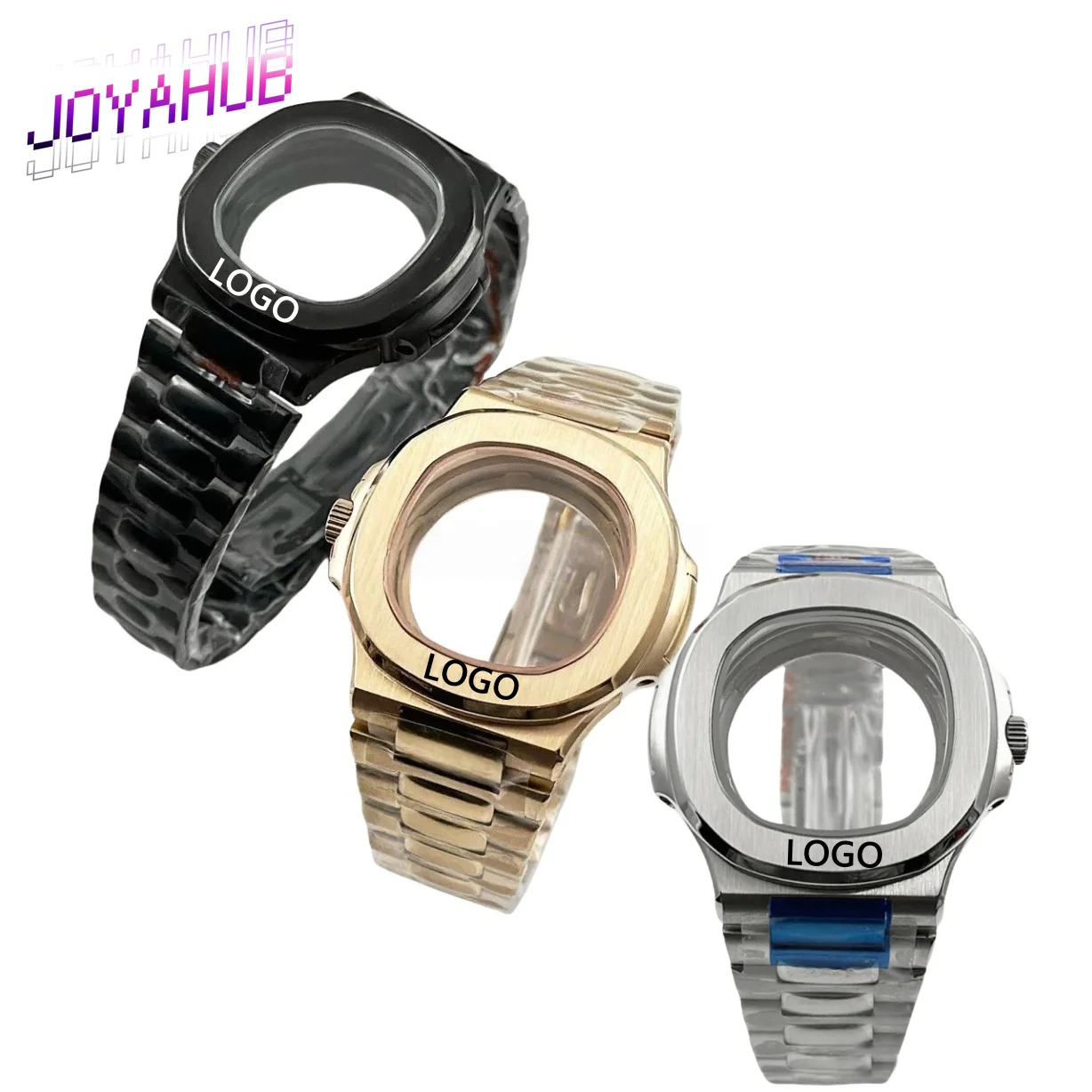 

Custom Logo Sapphire NH35 NH36 NH38 70 72 4R35 4R36 41mm Watch Cases Sapphire Crystal Glass Modified Nautilus Movement