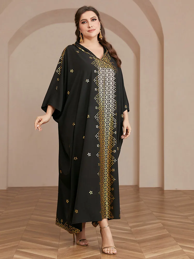 Kaftan Hooded Abaya for Women Muslim Loose Party Dress Caftan Mubarak Jalabiya Djellaba Marocain Turkey Dubai Robe Gowns Casual