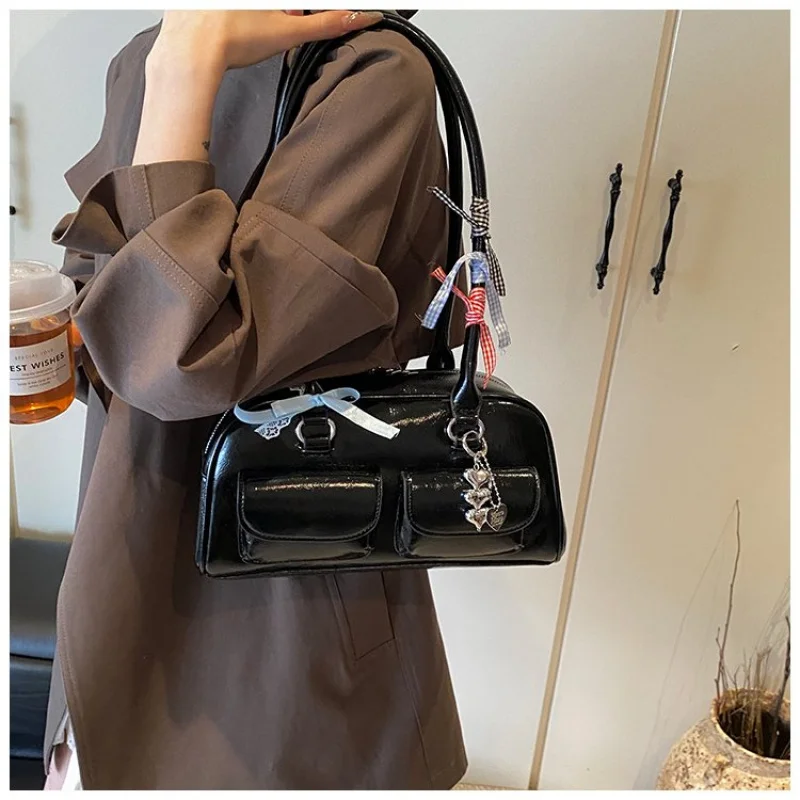 

Minimalist Elegant Leather Clutch Bag Casual Messenger For Women High-End Solid Color And Large Capacity