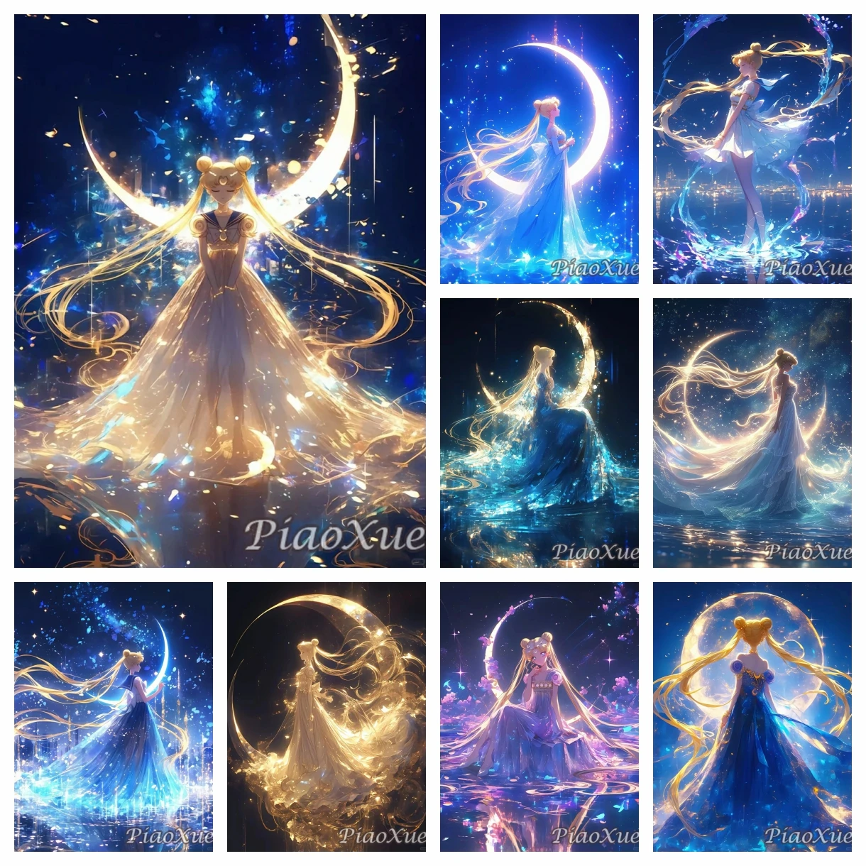 2024 New 5D DIY Sailor Moon Diamond Painting Kit young girl Diamond Embroidery Color Oil Painting Hand DIY Mosaic art home decor