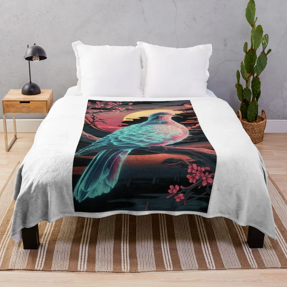 

Dove bird Throw Blanket Sleeping Bag Plush blankets and throws Bed Fashionable Blankets