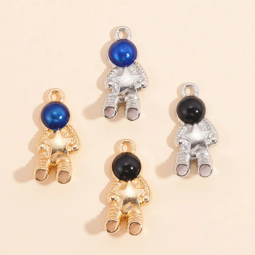 10Pcs New Fashion Metal Stars Astronaut Charm for DIY Space Man Pendant Bracelet Earrings Jewelry Making Accessories Bulk