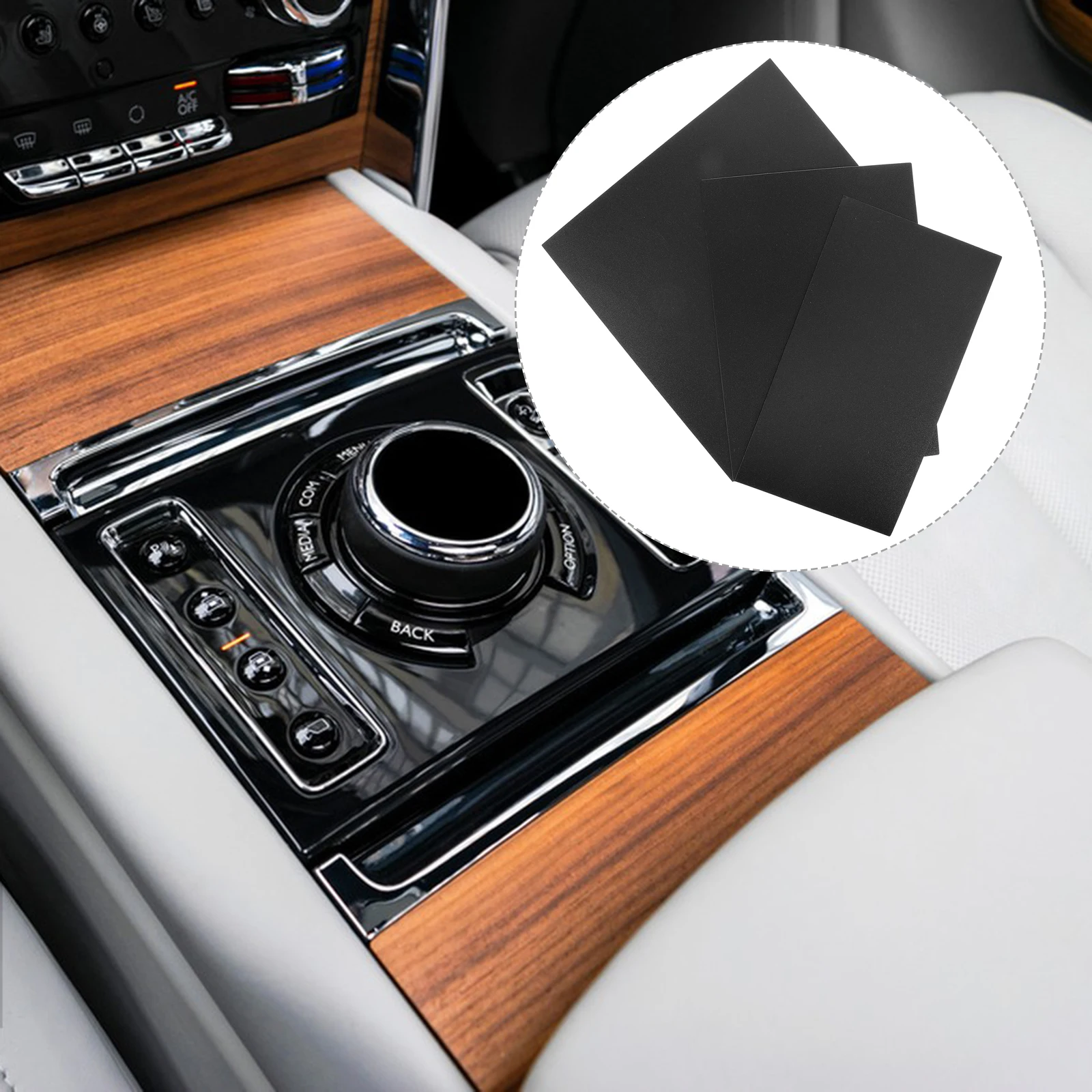 

3pcs Premium Durable Blue Car Center Console Patch Armrest Protector Replacement Interior Accessories For Auto Vehicle