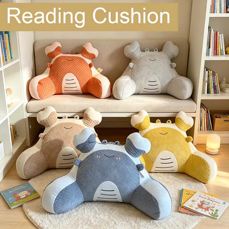 Ergonomic Reading Pillow Office Sofa Bedside Lumbar Back Cushion Bedhead Pillow for Home Bed with Neck Pillow 35x60x40cm 소파쿠션