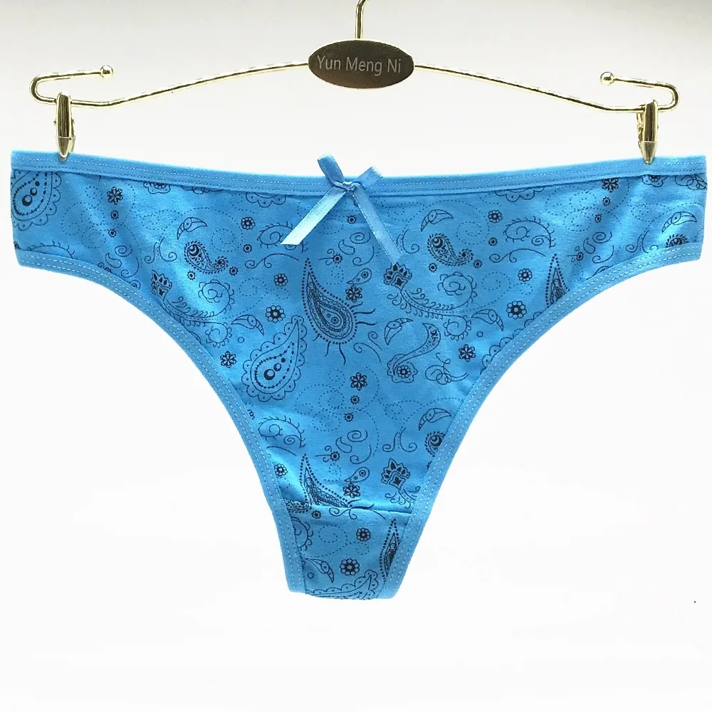 New Style 5pcs/Lot Girl shorts Cotton Ladies Thong Print wholesale Briefs Women panty T Underwear 87339