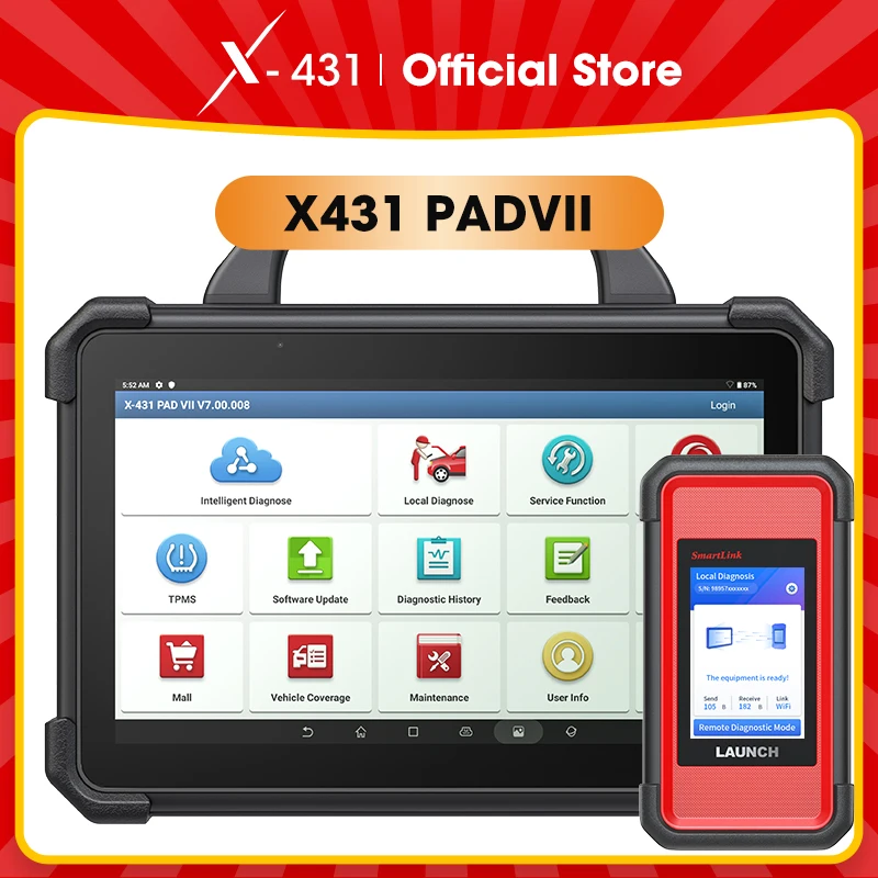 X-431 LAUNCH PAD 7 VII PAD7 PADVII ECU Online Programming Car Diagnostic Tools J2534 Smartlink Automotive Scanner Diagnost X431