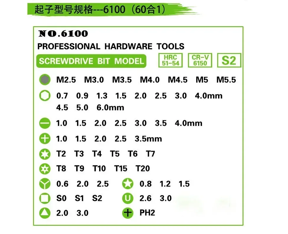 60-in-1-Reparaturwerkzeug für Mobiltelefone, multifunktionales Kombinations-Schraubendreher-Set