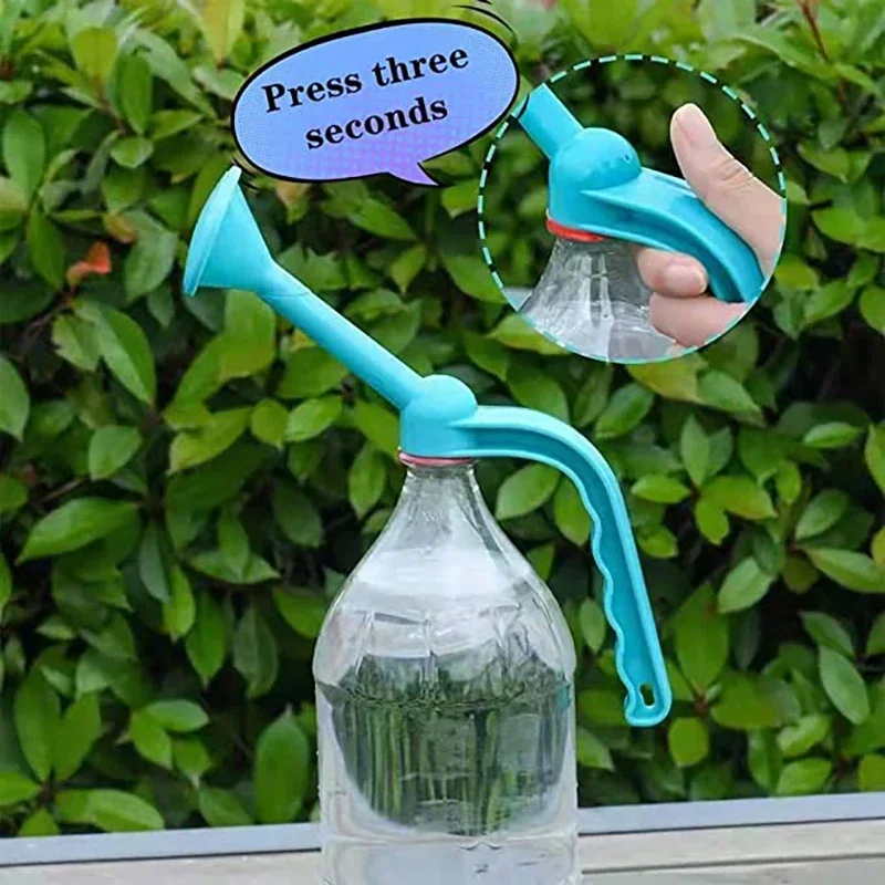 Jardinagem planta rega portátil dupla finalidade garrafa de spray de água pode superior waters chuveiro irrigação de mudas