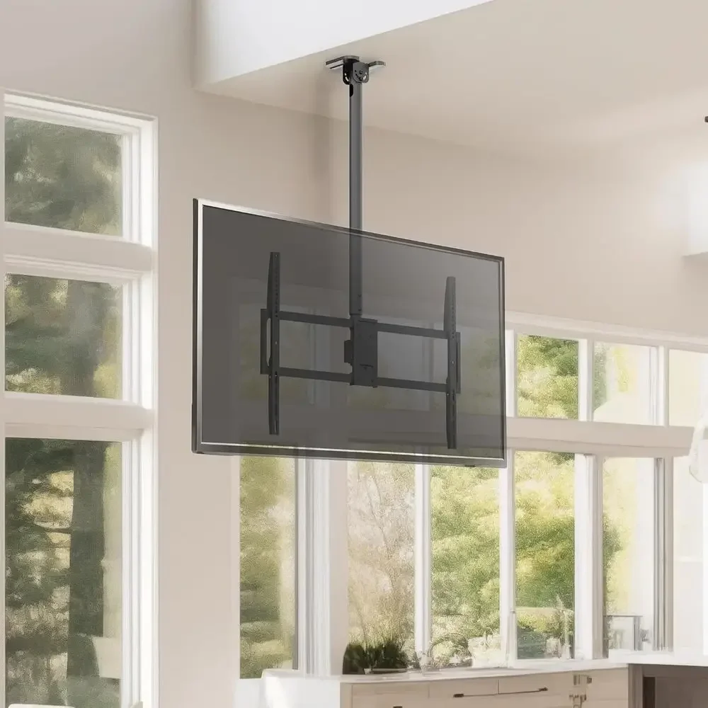 Adjustable Swivel TV Mount for 50-100 Inch Screens, Extends 5.5ft, 176 lbs Capacity, Black