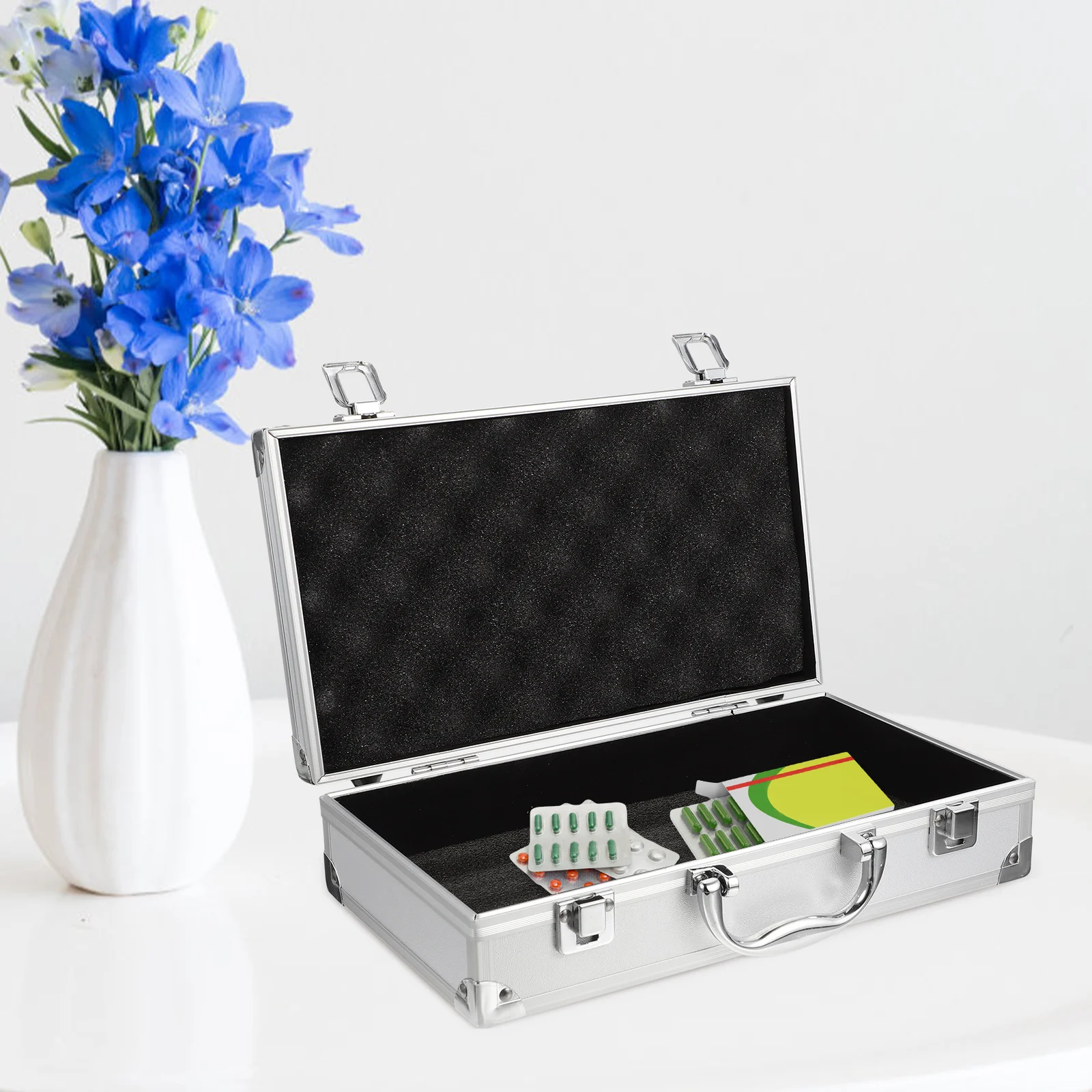 Wallet Toolbox Multi-purpose Hard Cases Medicine Boxes Silver Parts Portable Medical Tools Container Travel