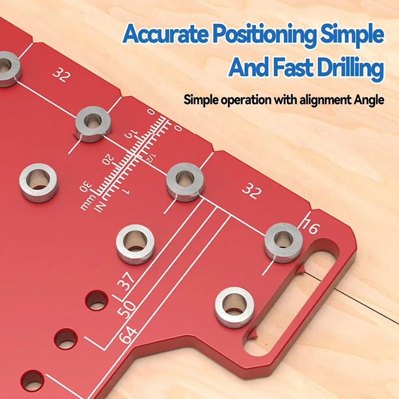 

Shelf Pin jig 2 in 1 Hinge Jig Self-Contained Clamping Function All Metal Shelf Pin Drilling Jig woodworking drilling tools