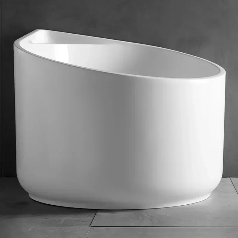 Round corner bathtub househol small apartment Independent  deep bubble corner Mini acrylic bathtub