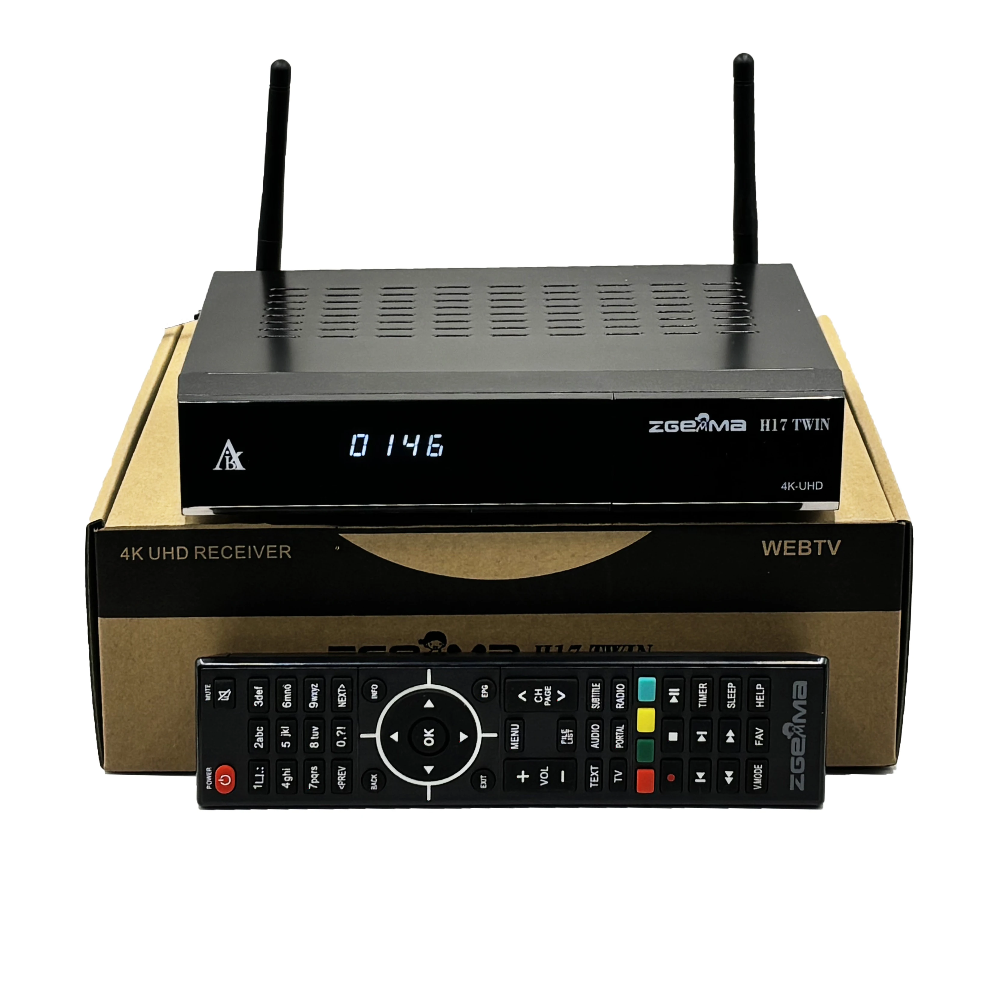 [Genuine]2026 Newest Zgemma H17 TWIN Dual-mode Satellite TV Receiver Enigma2 Linux DVB-S2/S2X+DVB-S2/SX 32GB 4K UHD-2160P PK H7S