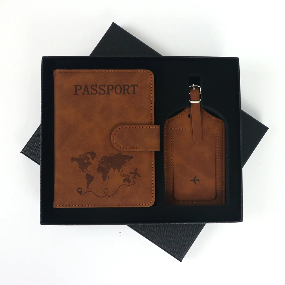 Personalisiertes Anti-Magnetisches Reisepass-Set mit Gepäckanhänger, PU-Leder Reisepasshülle mit Magnetverschluss, Reisepass-Tasche – Detail 11