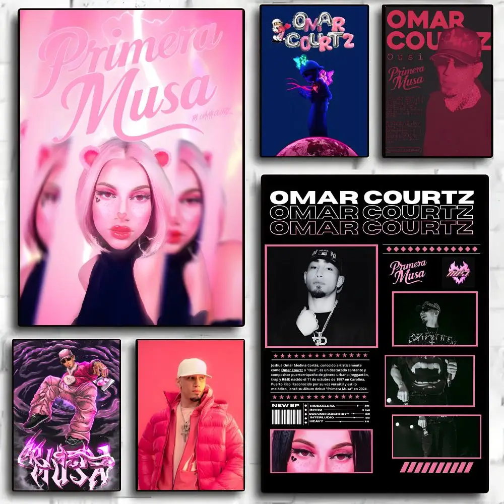 O-Omar Courtz PRIMERA MUSA Poster Self-adhesive Living Room Bedroom Party Bar Decor Moisture-proof Fade-resistant