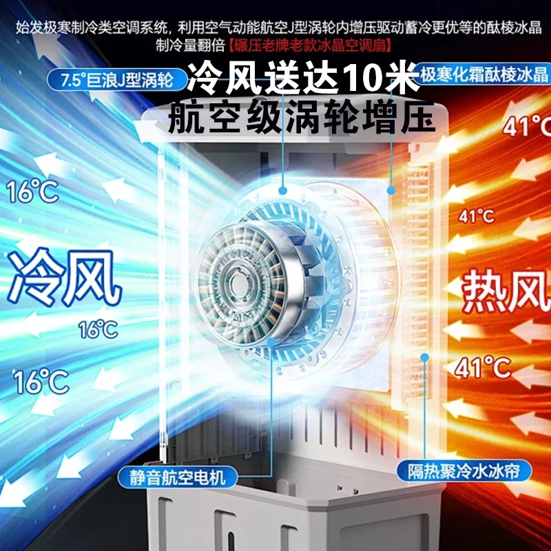 for Air Conditioning Fan Large Commercial Water Fan Mobile Cooling Industrial Cooler Refrigeration Household
