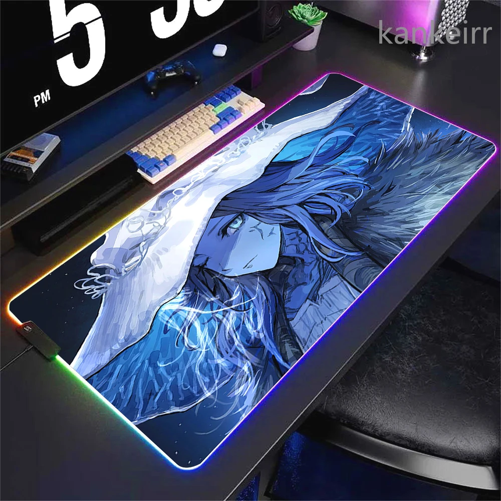 EldenS R-RingS ماوس الوسادة الألعاب LED ماوس حصيرة 600x300 Mousemats الجدول منصات الكمبيوتر Kawaii حصيرة مكتبية RGB لوحة المفاتيح حصيرة XXL