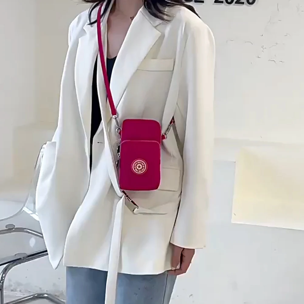 Nylon Small Crossbody Bag with Adjustable Strap Mini Cell Phone Bag Multi Pocket Wallet Purse for Women Travel Festival Gifts - view 4