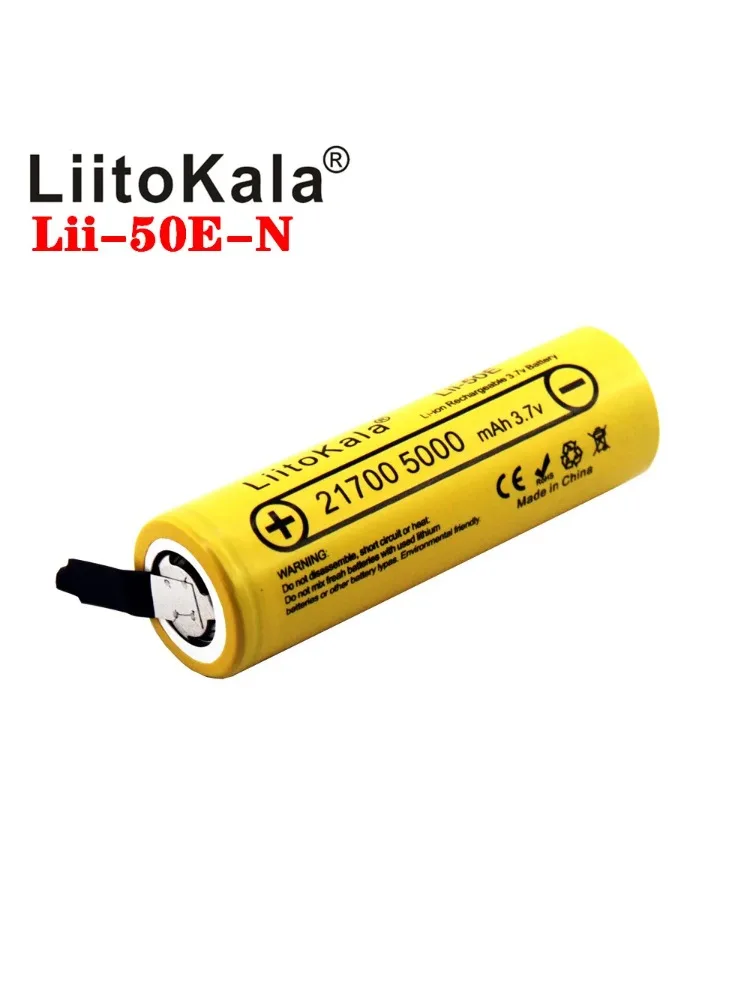 1–10 Stück LiitoKala 21700 5000 mAh 3,7 V 40 A Lii-50E-N geschützter wiederaufladbarer Nickel-Li-Ionen-Akku + DIY Nicke hohe Kapazität