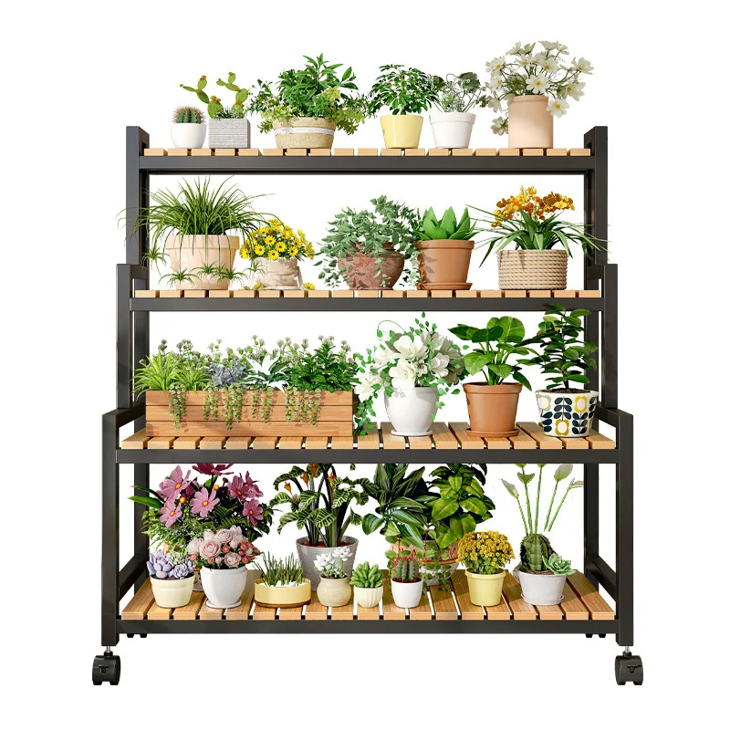 

Indoor flower stand, shelf, balcony flower stand, living room floor-to-ceiling multi-layer stairs